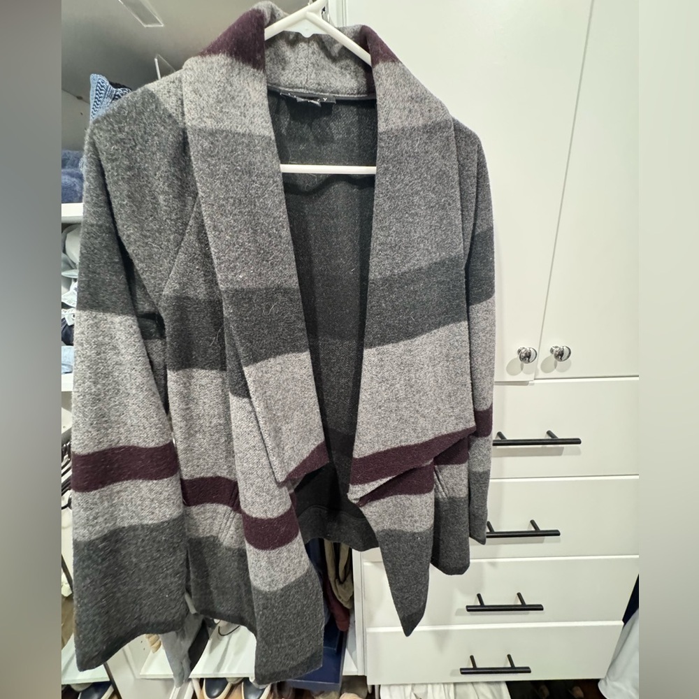 Theory wool striped cardigan​